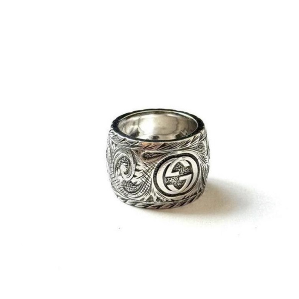 Gucci Silver Ornate Band